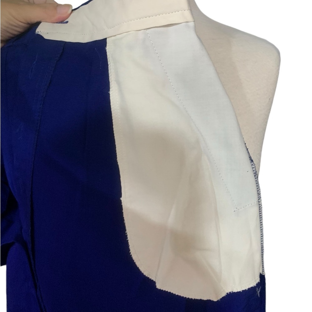❤️Vintage blue button down pencil skirt size 14 with pockets - Picture 6 of 7